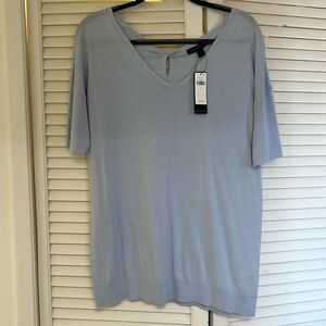 Light Blue Top , Banana Republic , SIZE : L